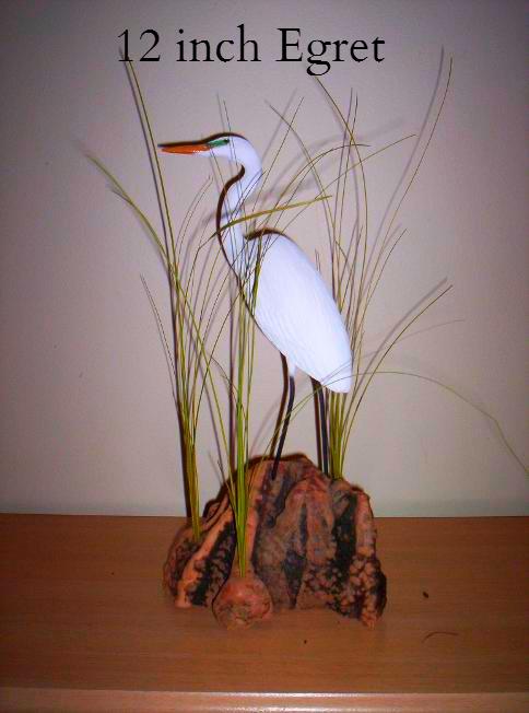 Egret Sculpture by Rod Becklund